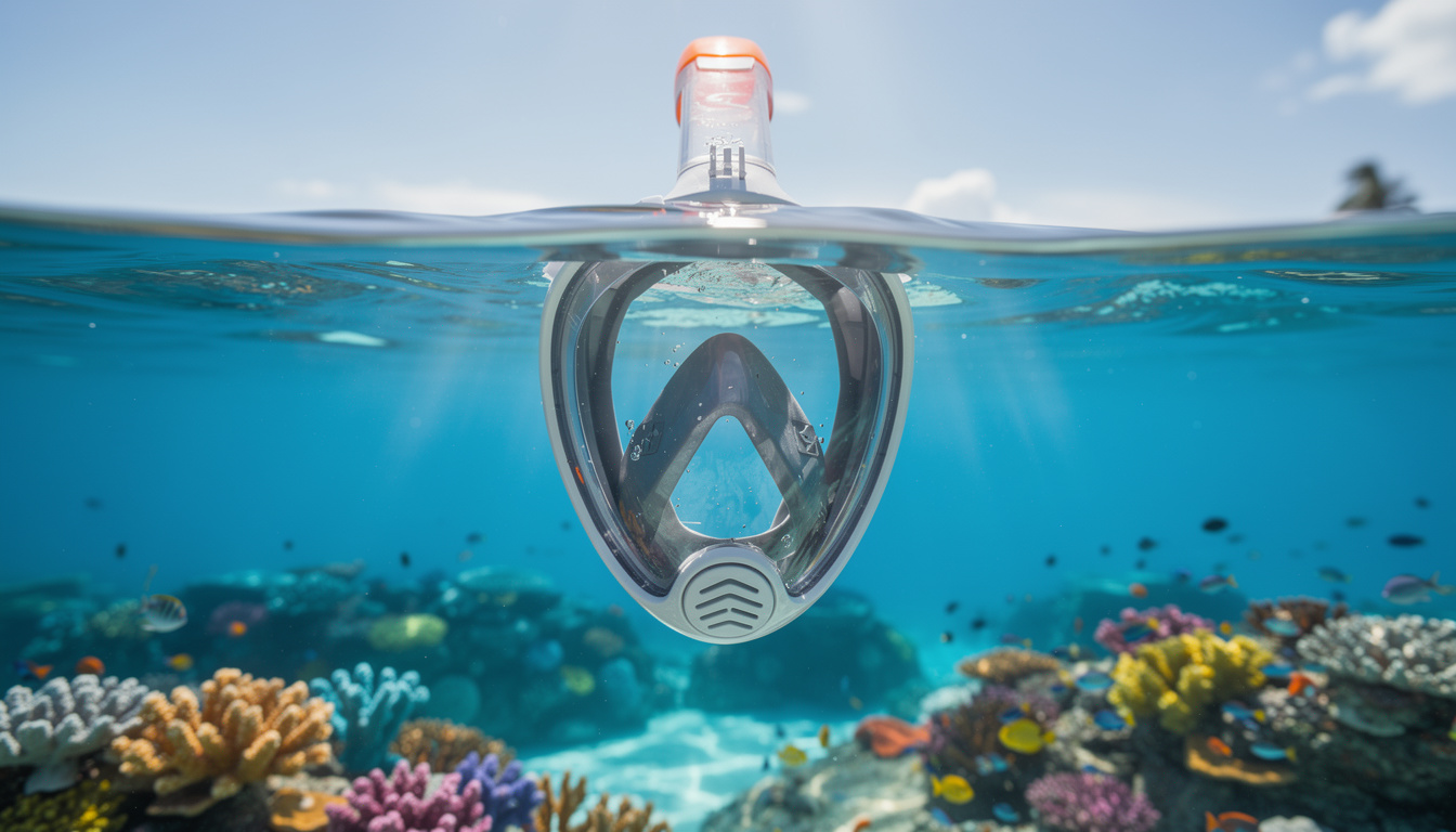 découvrez le masque facial de snorkeling easybreath pour une expérience de plongée confortable et facile, offrant une vision panoramique et une respiration naturelle sous l'eau.